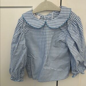 Blue Gingham Kids Blouse